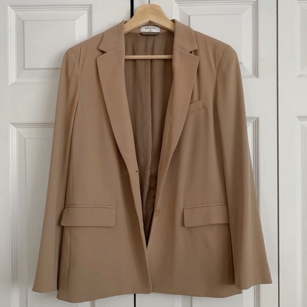 Aritzia Babaton Demy Blazer in Honey Beige